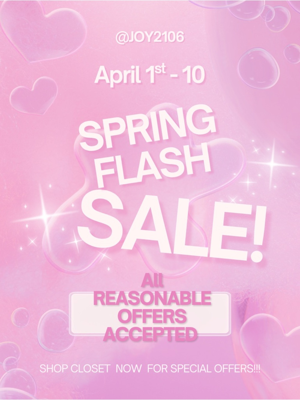 Spring Flash Sale Graphic - Pink Promotional Poster